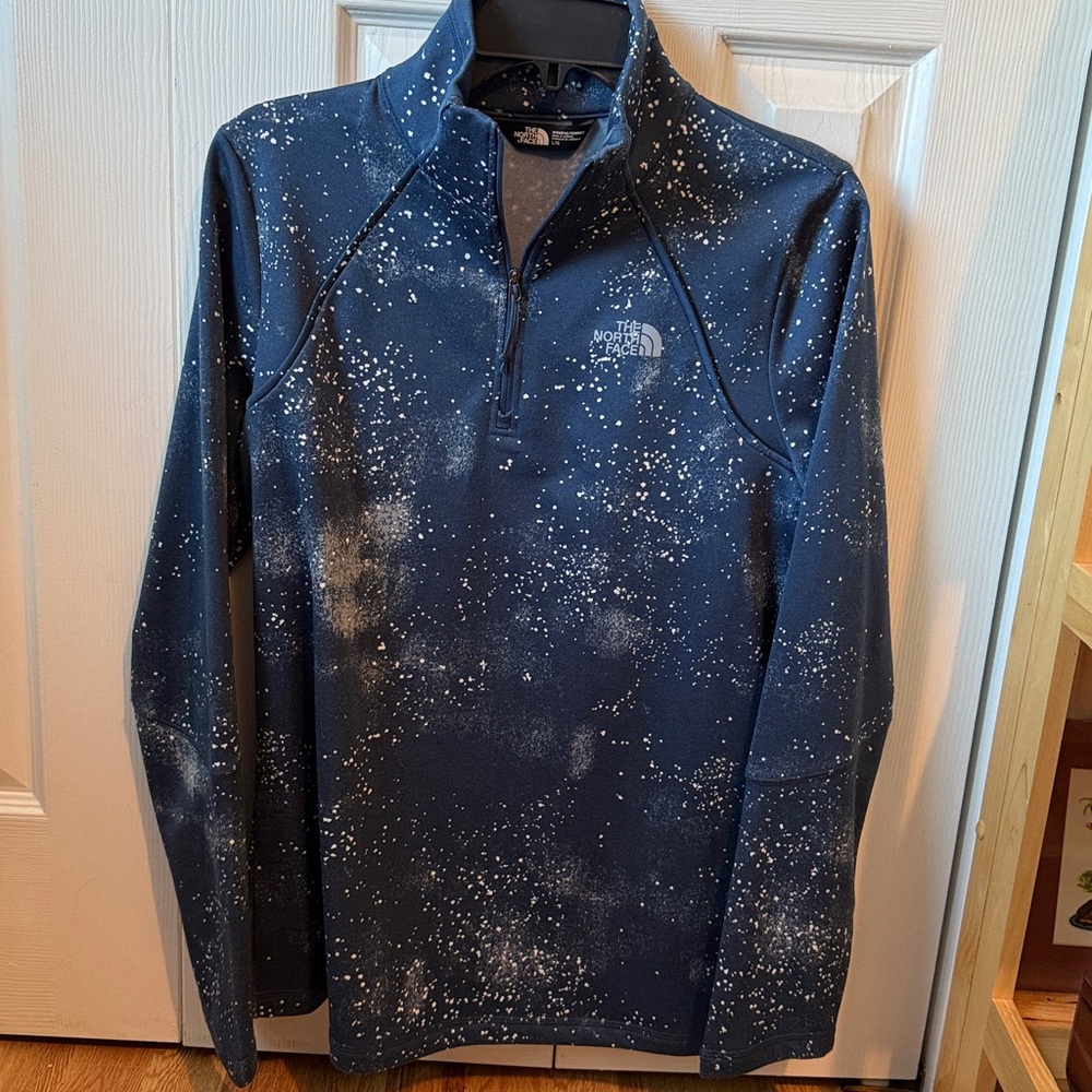 The North Face Navy Speckled Half-Zip Pullover